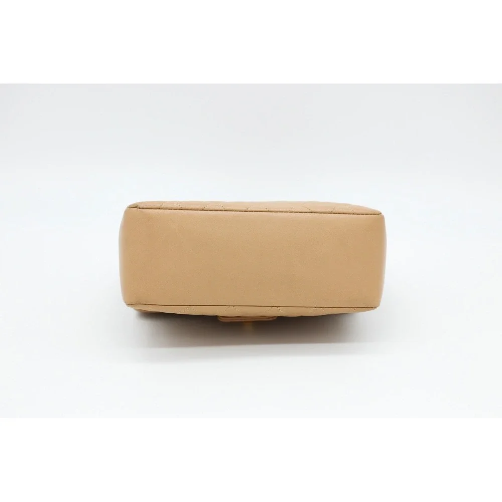 Chanel Square Beige Matalesse Top Handle Lambskin‎ Quilted Bag